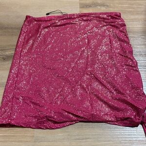 PrettyLittleThing Fuchsia Sequin Mini Skirt